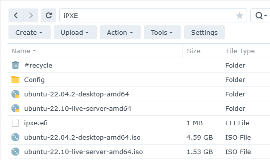How iPXE folder should look like